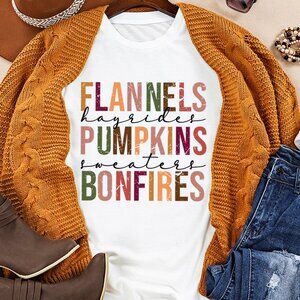 B032 FLANNELS hayrides PUMPKINS sweaters BONFIRES